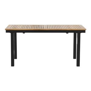 by fonQ Fold-Up Tuintafel 160/240 x 90 cm - Zwart/Teak