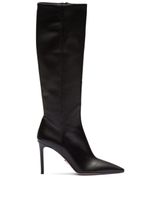 Prada bottes 95 mm en cuir nappa - Noir