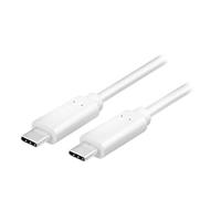 LogiLink CU0131 aansluitkabel, USB 3.2 Type-C (Gen2) voor opladen (HighSpeed Charging) en synchroniseren, wit, 1 m