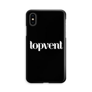 Topvent Zwart: iPhone X Volledig Geprint Hoesje