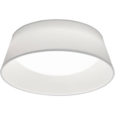 LED Plafondlamp - Plafondverlichting - Trion Pinton - 14W - Warm Wit 3000K - Rond - Mat Wit - Textiel