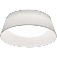 LED Plafondlamp - Plafondverlichting - Trion Pinton - 14W - Warm Wit 3000K - Rond - Mat Wit - Textiel