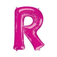 Amscan folieballon letter R 58 x 81 cm roze