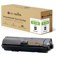 G&G Toner vervangt Kyocera TK-1150 Compatibel Zwart 3000 bladzijden Reborn remanufactured 21293 - thumbnail