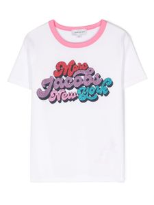 Marc Jacobs Kids t-shirt à logo pailleté - Blanc