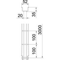 OBO Bettermann 6000054 Rastergoot (l x b x h) 3000 x 50.00 x 35.00 mm 1 stuk(s)