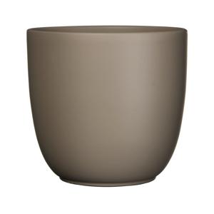 Mica Decorations Plantenpot - taupe bruin - keramiek - 25 x 23 cm   -