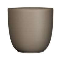 Mica Decorations Plantenpot - taupe bruin - keramiek - 25 x 23 cm   -