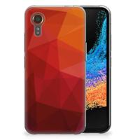 TPU Hoesje voor Samsung Galaxy Xcover 7 Polygon Red