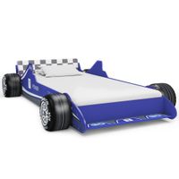 Kinderbed raceauto 90x200 cm blauw - thumbnail