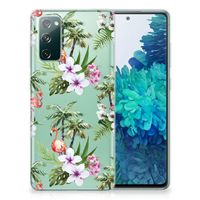 Samsung Galaxy S20 FE TPU Hoesje Flamingo Palms - thumbnail