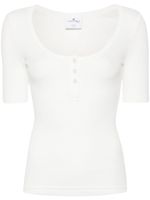 Courrèges t-shirt nervuré Holistic Snaps 90'S - Blanc