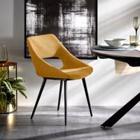 Kave Home Eetkamerstoel 'Hest' kleur Mosterdgeel