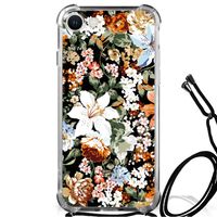 Case voor iPhone SE 2022 | 2020 | 8 | 7 Dark Flowers