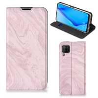 Huawei P40 Lite Standcase Marble Pink - Origineel Cadeau Vriendin