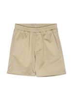 MSGM Kids short en coton à patch logo - Tons neutres