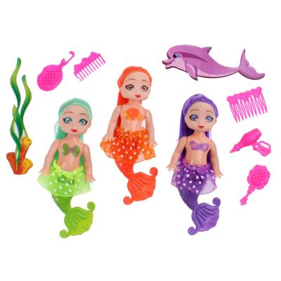 Jonotoys Zeemeerminnenset Meisjes 11,5 Cm Groen/oranje/paars