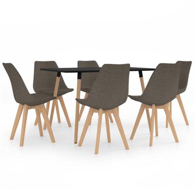 vidaXL 7-delige Eethoek taupe vidaXL 7-delige Eethoek taupe