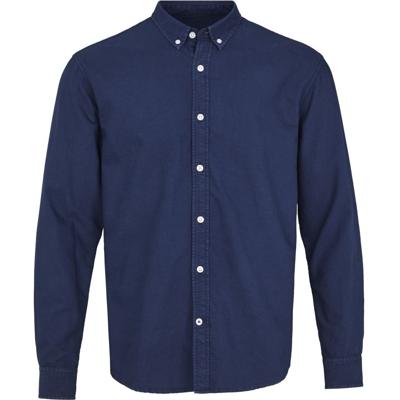 Kronstadt Overhemd Johan Oxford Washed Donkerblauw Button Down Slim Fit Kronstadt Overhemd Johan Oxford Washed Donkerblauw Button Down Slim Fit