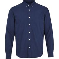 Kronstadt Overhemd Johan Oxford Washed Donkerblauw Button Down Slim Fit