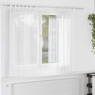 Gordijnen voile met roedezakken 2 st wit Gordijnen voile met roedezakken 2 st wit