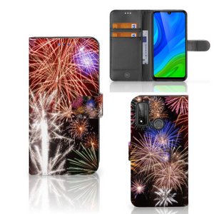 Huawei P Smart 2020 Wallet Case met Pasjes Vuurwerk