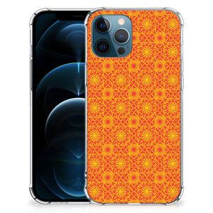 iPhone 12 | 12 Pro Doorzichtige Silicone Hoesje Batik Oranje