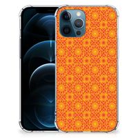 iPhone 12 | 12 Pro Doorzichtige Silicone Hoesje Batik Oranje - thumbnail