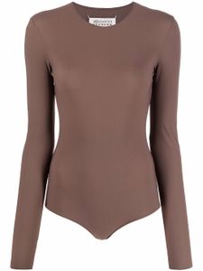 Maison Margiela body à encolure ronde - Marron