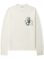 JW Anderson pull à logo intarsia - Blanc