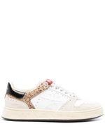 Premiata Quinn cheetah-print leather sneakers - Blanc - thumbnail