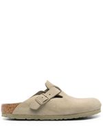 Birkenstock chaussons Boston en daim - Vert - thumbnail