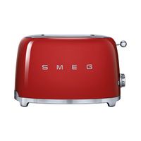 Smeg TSF01RDEU 50&apos;s style broodrooster 2X2 geschikt voor twee sneetjes brood, Rood