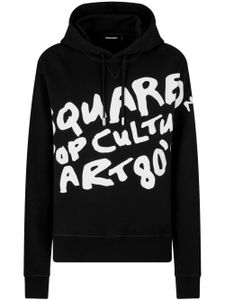 DSQUARED2 hoodie en coton à imprimé graphique - Noir