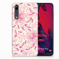 Huawei P20 Pro TPU Case Pink Flowers - thumbnail