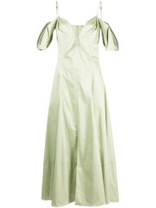 Cult Gaia robe mi-longue Raina à épaules dénudées - Vert