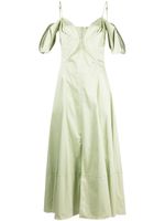 Cult Gaia robe mi-longue Raina à épaules dénudées - Vert