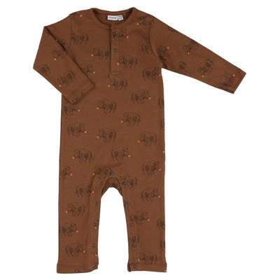 Trixie Onesie Truffle Pig Lang Katoen Bruin Maat 62/68
