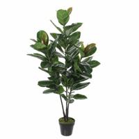 Mica Decorations Rubberplant Kunstplant - H120 x Ø60 cm - Groen