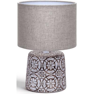 LED Tafellamp - Tafelverlichting - Aigi Herdon - E14 Fitting - Rond - Mat Bruin - Keramiek LED Tafellamp - Tafelverlichting - Aigi Herdon - E14 Fitting - Rond - Mat Bruin - Keramiek