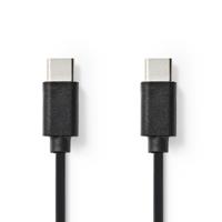 USB 2.0-Kabel | Type-C Male - Type-C Male | 1,0 m | Zwart