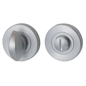 Hardbrass Nika toilet-/badkamersluiting rond 8mm - mat chroom