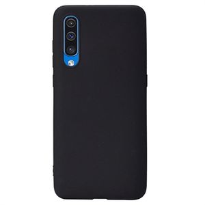 Anti-Vingerafdruk Mat Samsung Galaxy A50 TPU Hoesje - Zwart