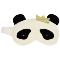 Panda oogmasker/slaapmasker voor kinderen - pluche polyester - thumbnail