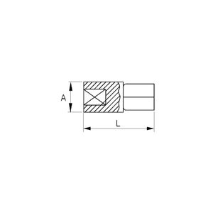 Bahco 8164-1/2 Dopsleuteladapter Aandrijving 1/2 Uitvoering 3/8 (10 mm) 35 mm 1 stuk(s)