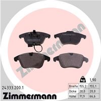 Remblokkenset, schijfrem ZIMMERMANN, u.a. fÃ¼r Seat, VW, Audi