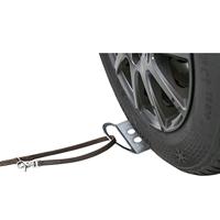 TRIXIE Roestvrije aanlemogelijkheid op de auto voor honden oprijplaat om vast te lijnen, 12 × 26 cm -13099