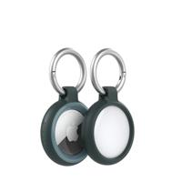 OtterBox Sleek Series-hoes voor AirTag, schokbestendig, valbestendig, ultradun, robuust, dunne beschermende hoes voor Apple AirTags, inclusief karabijnhaak, Groen/Blauw