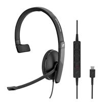 Sennheiser SC 130 USB-C Mono Headset (508353) - Professionele Mono Headset met Duidelijke Audiokwaliteit, USB-C Interface, Ergonomisch Ontwerp en Eenvoudige Oproepbediening - Ideaal voor