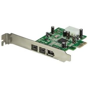 StarTech.com 3-poort 2b 1a 1394 PCI Express FireWire Adapterkaart